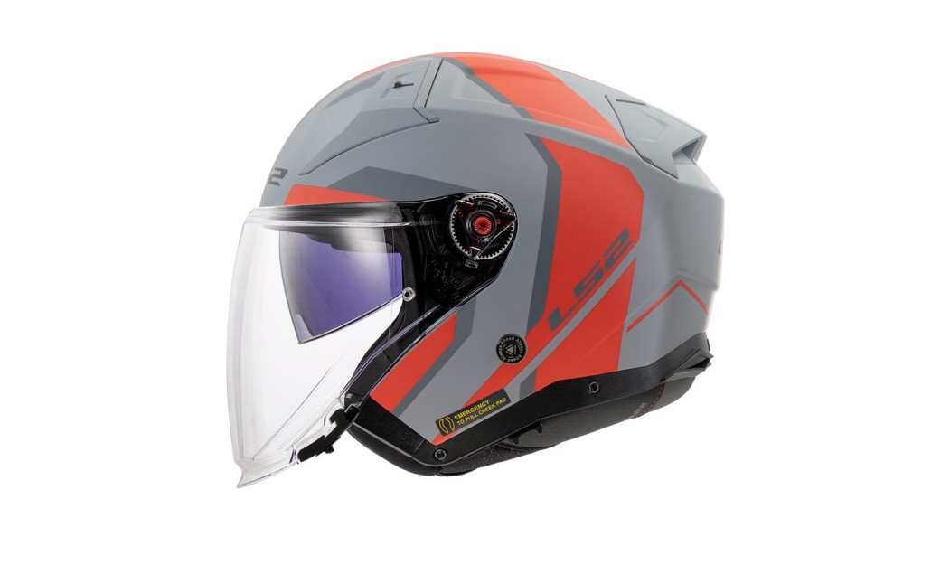 LS2 INFINITY II OF603 FOCUS ΚΡΑΝΟΣ JET MATT ORANGE GREY