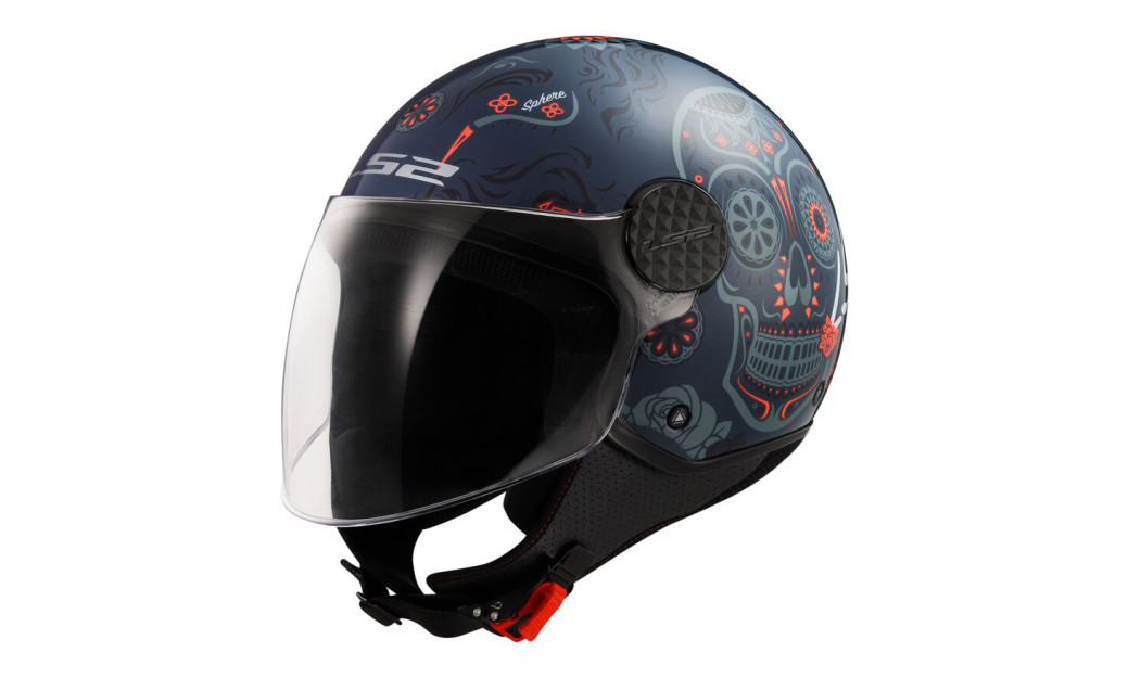 LS2 SPHERE LUX II OF558 MAXCA ΚΡΑΝΟΣ JET GREY RED