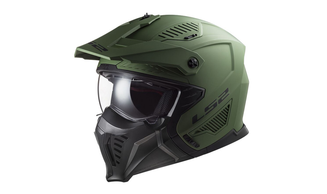 LS2 DRIFTER OF606 ΚΡΑΝΟΣ JET ΜΕ ΜΑΣΚΑ MATT MILITARY GREEN