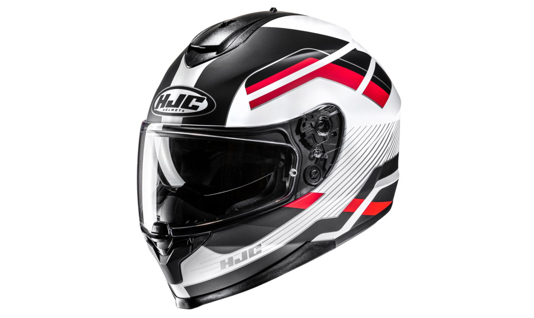HJC C70N BELIS MC1SF ΚΡΑΝΟΣ FULL FACE WHITE BLACK RED