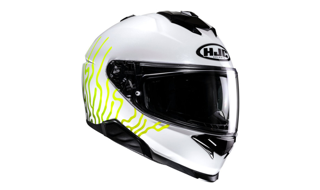 HJC i71 CELOS MC3H ΚΡΑΝΟΣ FULL FACE WHITE FLUO