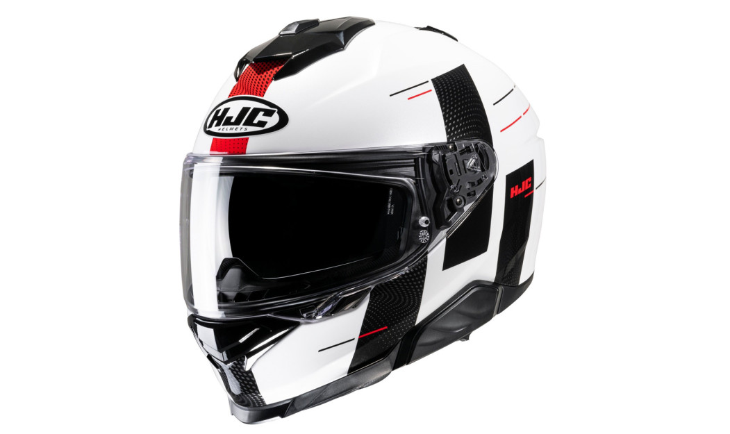 HJC i71 PEKA MC1 ΚΡΑΝΟΣ FULL FACE RED WHITE BLACK