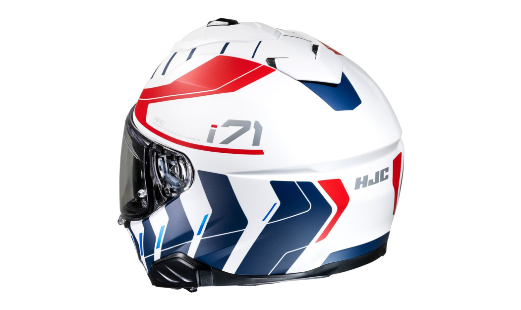 HJC i71 SIMO MC21SF ΚΡΑΝΟΣ FULL FACE WHITE BLUE RED