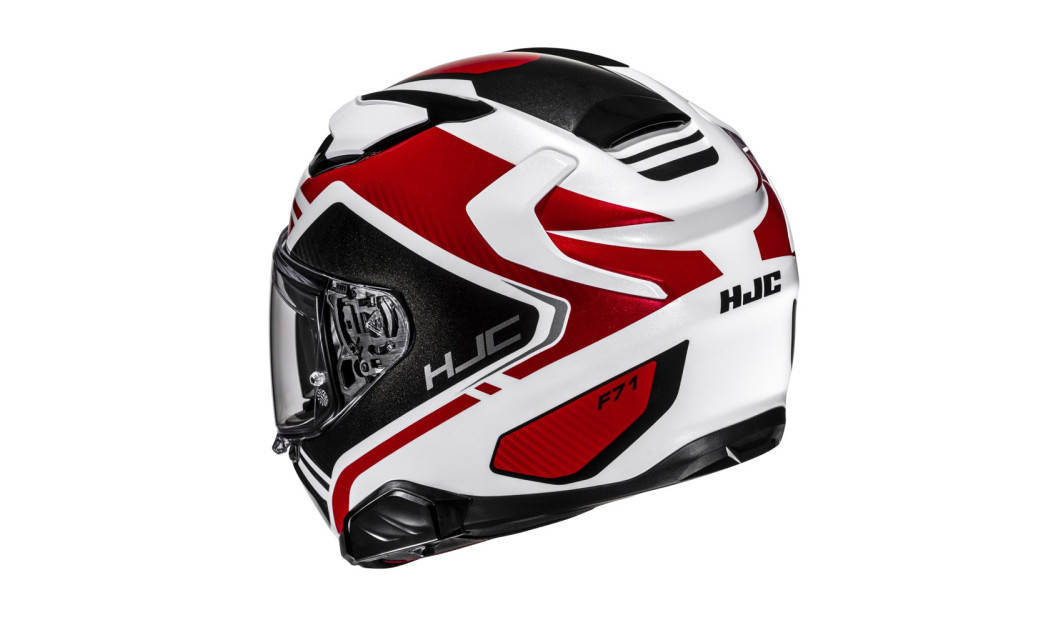 HJC F71 TOZZ MC1 ΚΡΑΝΟΣ FULL FACE WHITE BLACK RED