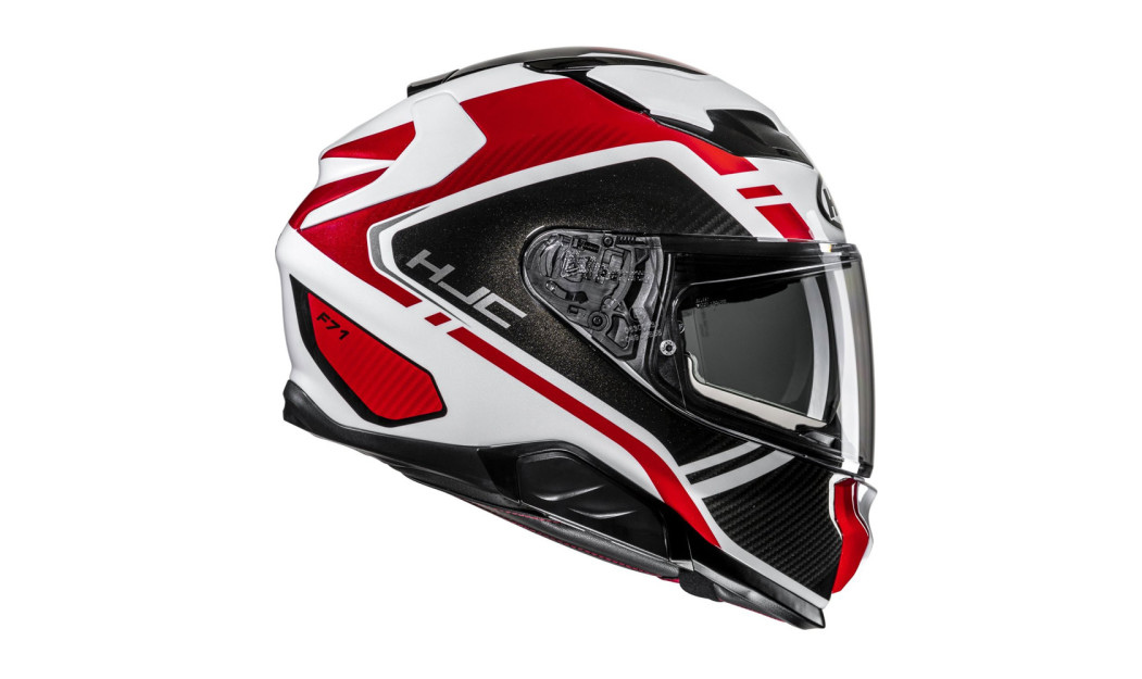 HJC F71 TOZZ MC1 ΚΡΑΝΟΣ FULL FACE WHITE BLACK RED