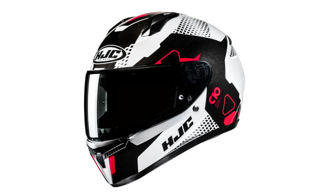 HJC C10 ASPA MC1 ΚΡΑΝΟΣ FULL FACE WHITE BLACK RED