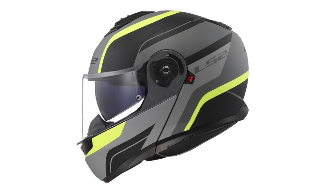 LS2 FF908 STROBE II MONZA ΚΡΑΝΟΣ ΜΗΧΑΝΗΣ FLIP UP MATT TITANIUM FLUO