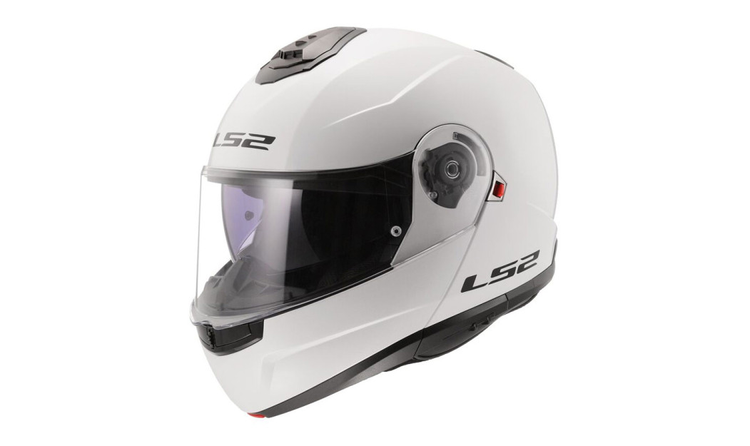LS2 FF908 STROBE II ΚΡΑΝΟΣ ΜΗΧΑΝΗΣ FLIP UP GLOSS WHITE