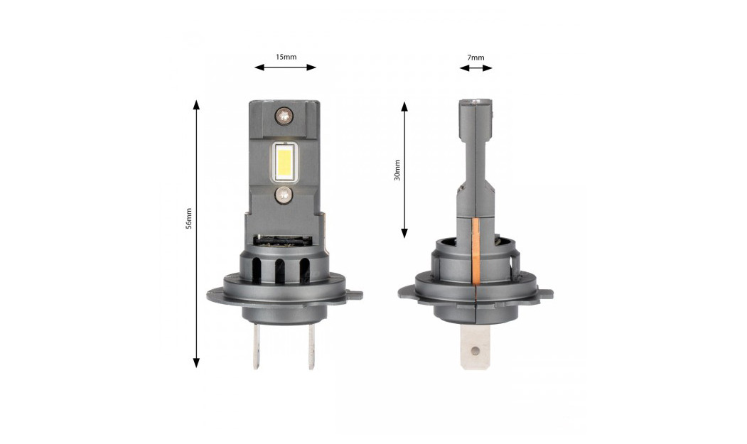AMIO H7 ΛΑΜΠΕΣ LED CSP X4 SERIES AVIATOR PLUG & PLAY 12V 44W 6500K 3.936LM 2 ΤΕΜ. 