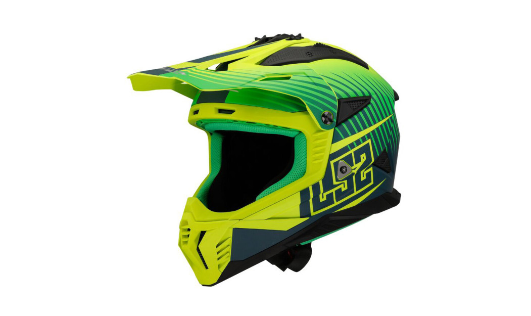 LS2 FAST II MX708 DUCK ΚΡΑΝΟΣ OFF-ROAD MATT FLUO GREEN