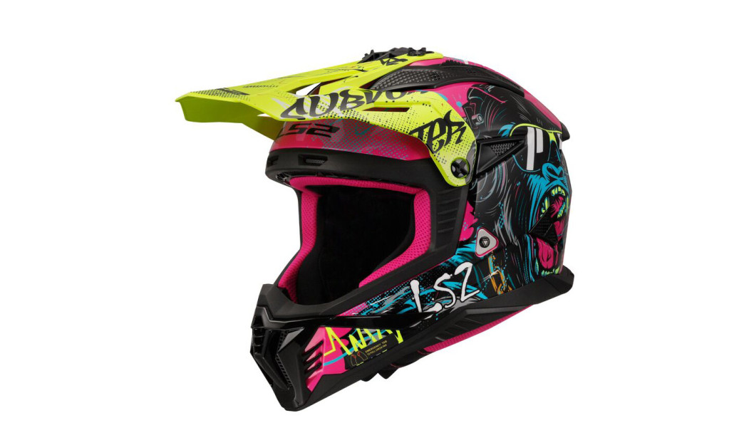 LS2 FAST II MX708 GORILLA ΚΡΑΝΟΣ OFF-ROAD FLUO PINK
