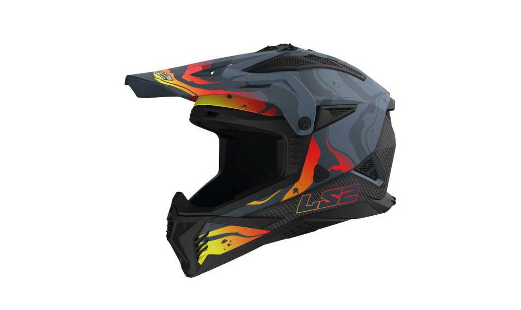 LS2 FAST II MX708 WASH ΚΡΑΝΟΣ OFF-ROAD MATT GREY YELLOW