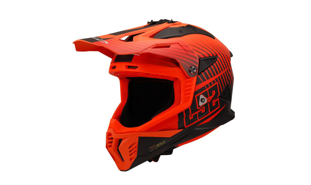 LS2 FAST II MX708 DUCK ΚΡΑΝΟΣ OFF-ROAD MATT ORANGE BLACK