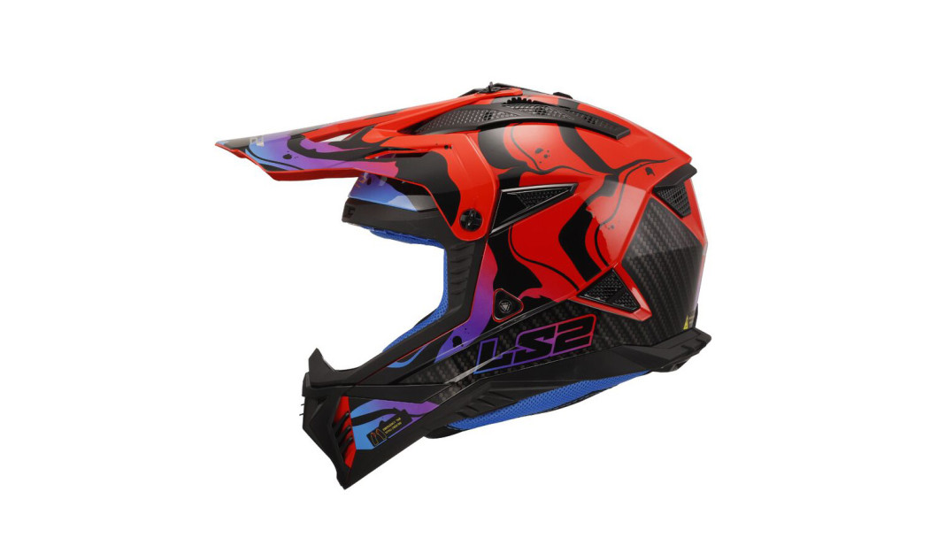 LS2 FAST II MX708 WASH ΚΡΑΝΟΣ OFF-ROAD RED PURPLE