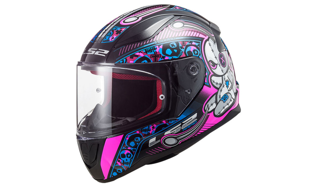 LS2 RAPID MINI FF353J VOODOO ΠΑΙΔΙΚΟ ΚΡΑΝΟΣ BLACK FLUO PINK 