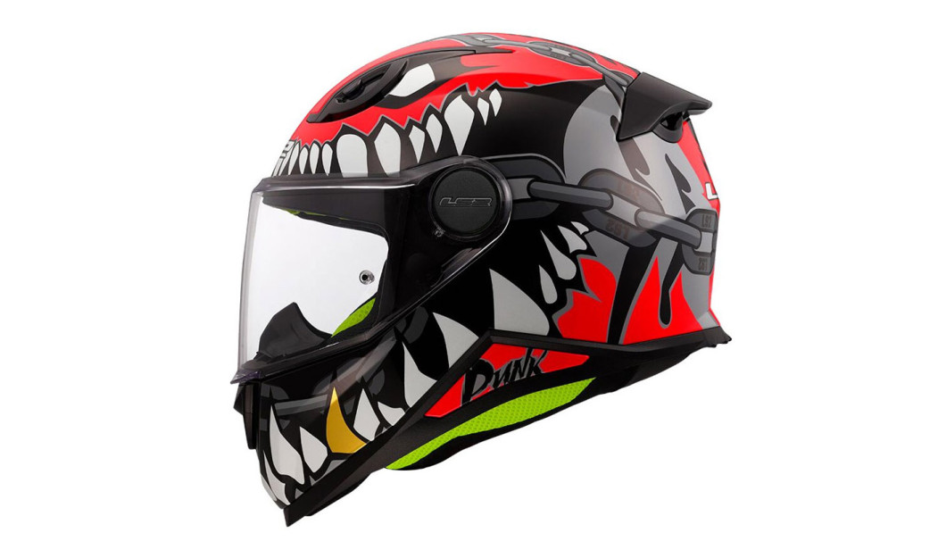 LS2 FF812 KID ΠΑΙΔΙΚΟ ΚΡΑΝΟΣ FULL FACE PUNK GLOSS GREY/ RED