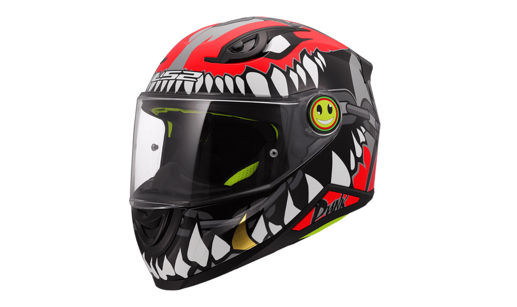 LS2 FF812 KID ΠΑΙΔΙΚΟ ΚΡΑΝΟΣ FULL FACE PUNK GLOSS GREY/ RED