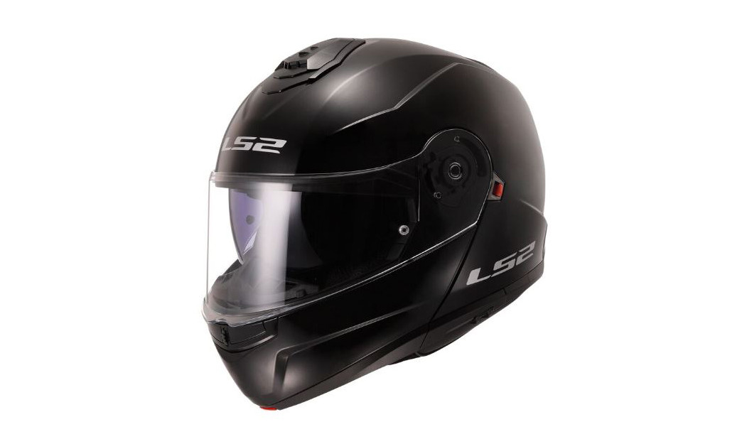 LS2 FF908 STROBE II ΚΡΑΝΟΣ ΜΗΧΑΝΗΣ FLIP UP GLOSS BLACK