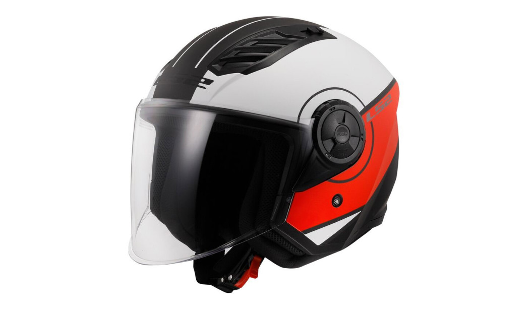 LS2 AIRFLOW II OF616 ΚΡΑΝΟΣ COVER JET MATT WHITE RED