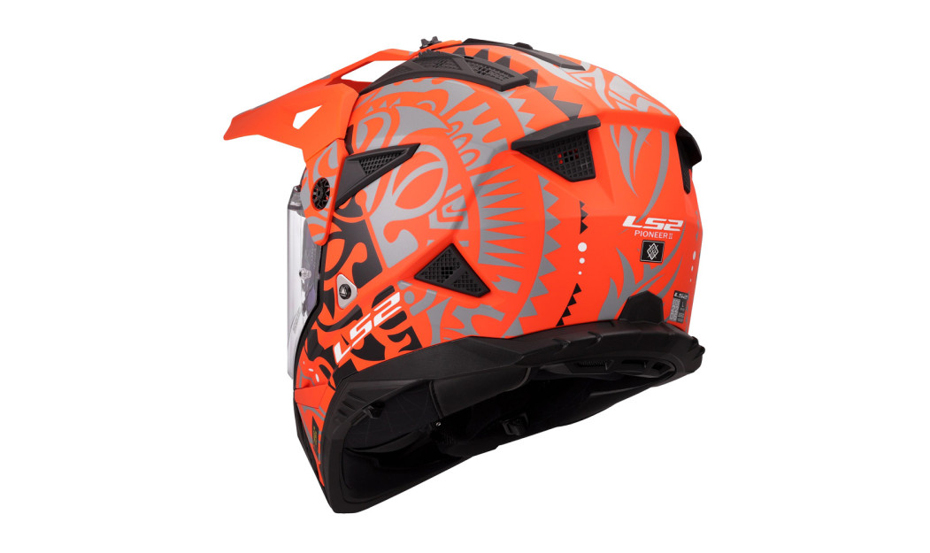 LS2 PIONEER II MX702 RANGI ΚΡΑΝΟΣ ADVENTURE MATT ORANGE BLACK