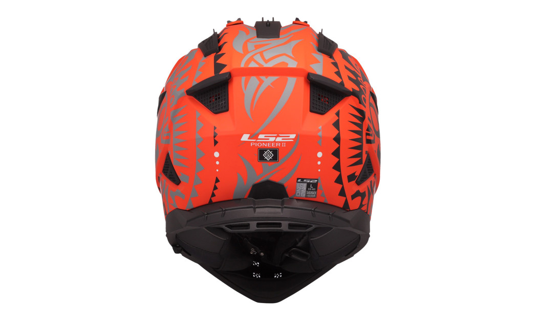 LS2 PIONEER II MX702 RANGI ΚΡΑΝΟΣ ADVENTURE MATT ORANGE BLACK