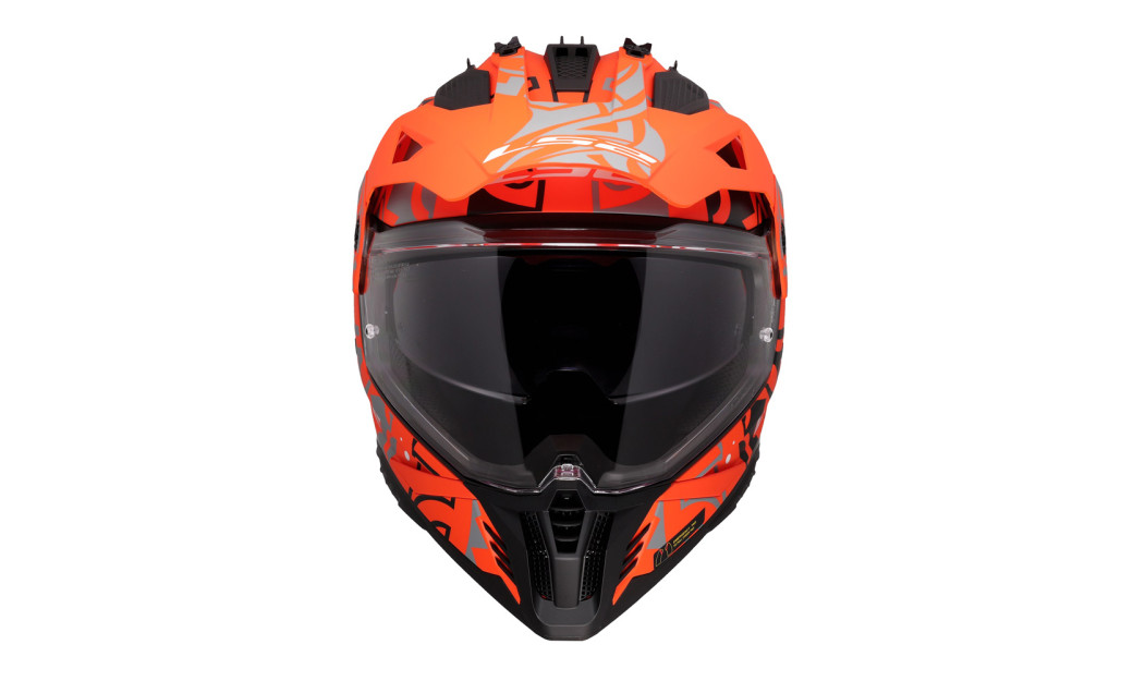 LS2 PIONEER II MX702 RANGI ΚΡΑΝΟΣ ADVENTURE MATT ORANGE BLACK
