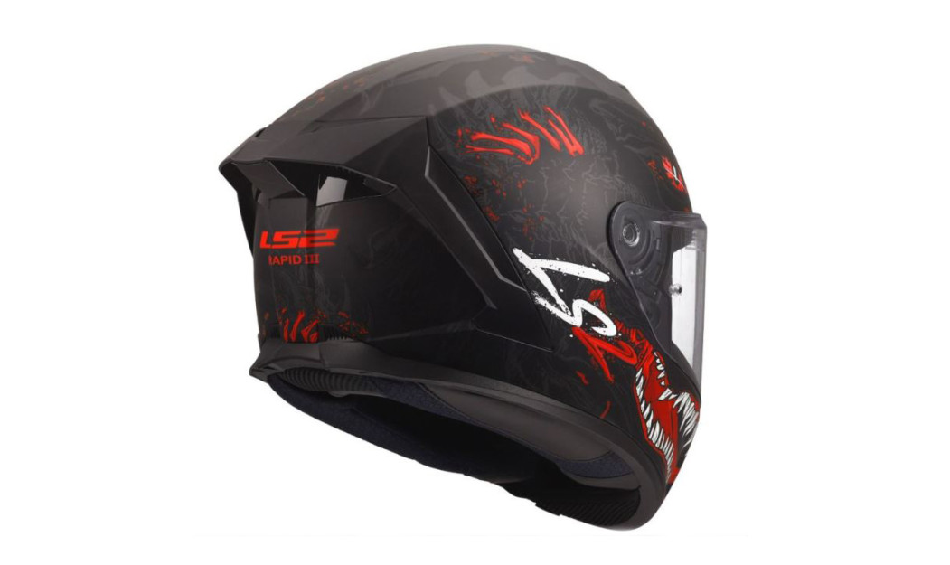 LS2 RAPID III KAIJU II FF820 ΚΡΑΝΟΣ FULL FACE MATT BLACK RED