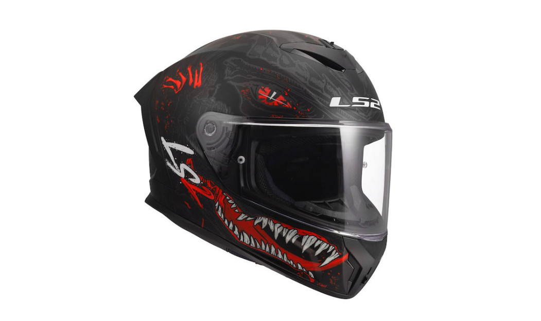 LS2 RAPID III KAIJU II FF820 ΚΡΑΝΟΣ FULL FACE MATT BLACK RED