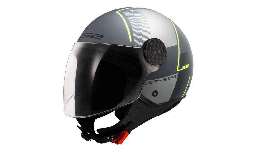 LS2 SPHERE LUX II OF558 FIRM ΚΡΑΝΟΣ JET MATT TITANIUM FLUO