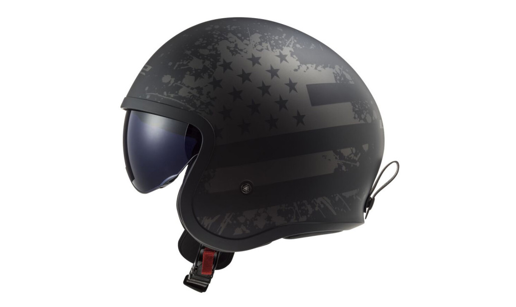 LS2 SPITFIRE II OF599 BLACK FLAG ΚΡΑΝΟΣ JET MATT BLACK SILVER