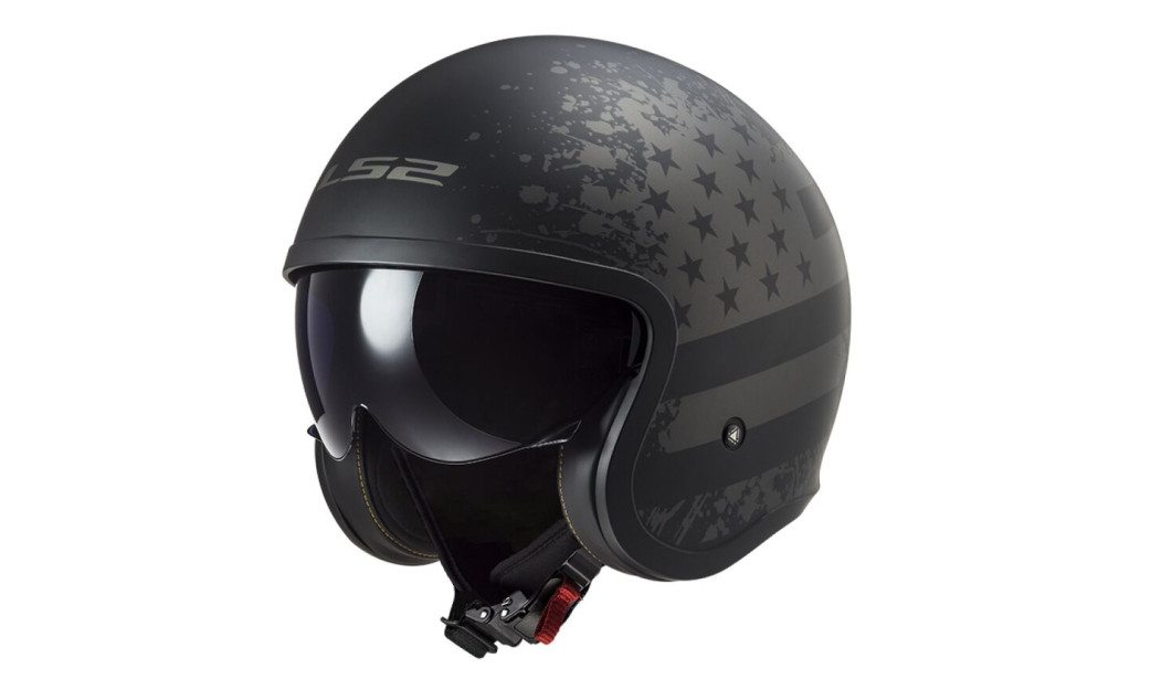 LS2 SPITFIRE II OF599 BLACK FLAG ΚΡΑΝΟΣ JET MATT BLACK SILVER
