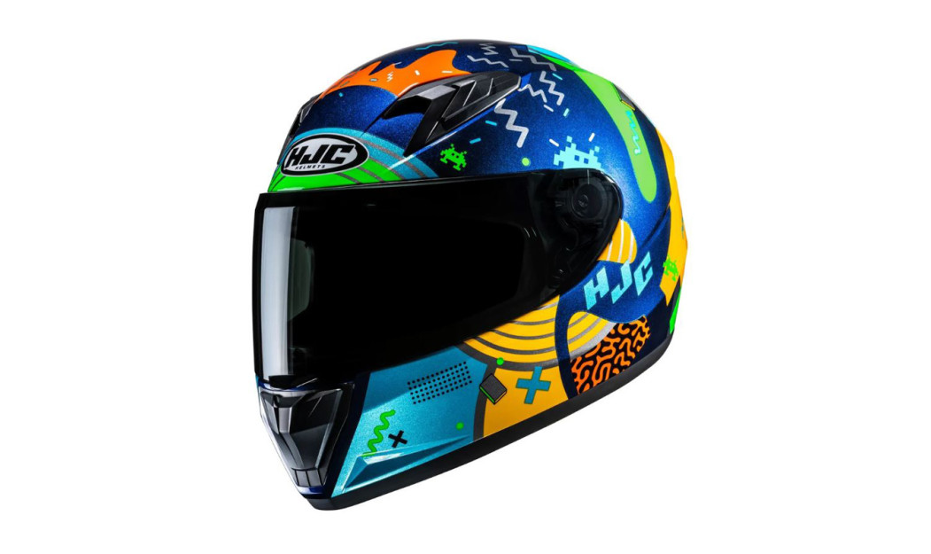 HJC Y10 MIKA MC23 ΠΑΙΔΙΚΟ ΚΡΑΝΟΣ ΜΗΧΑΝΗΣ FULL FACE BLUE YELLOW