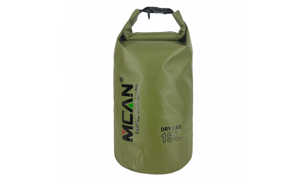 ΑΔΙΑΒΡΟΧΟΣ ΣΑΚΟΣ DRY BAG 15L ΜΕ ΛΟΥΡΙ ΩΜΟΥ MCAN ΠΡΑΣΙΝΟΣ