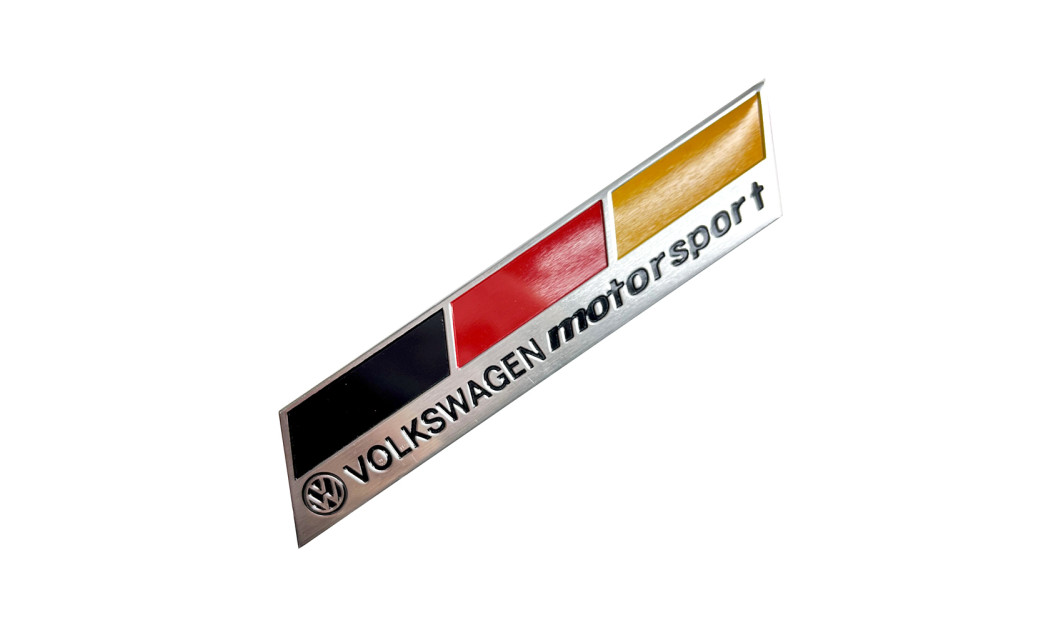 VOLKSWAGEN MOTORSPORT ΜΕΤΑΛΛΙΚΟ ΑΥΤΟΚΟΛΛΗΤΟ ΣΗΜΑ ΑΛΟΥΜΙΝΙΟΥ 
