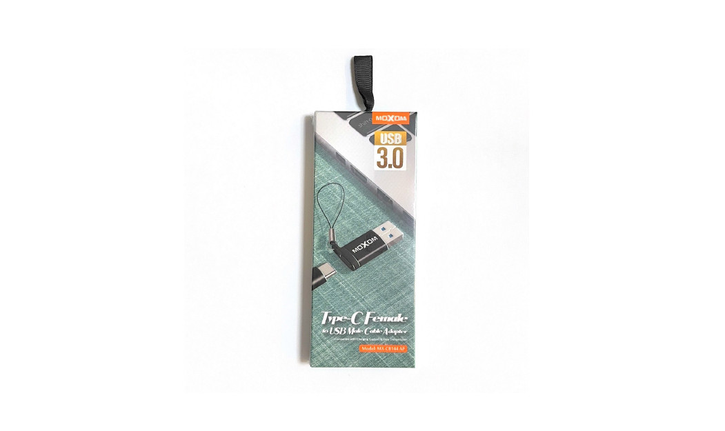 MOXOM CB144 ΠΡΟΣΑΡΜΟΓΕΑΣ ΦΟΡΤΙΣΗΣ USB 3.0 ΑΡΣΕΝΙΚΟ TYPE-C ΘΗΛΥΚΟ