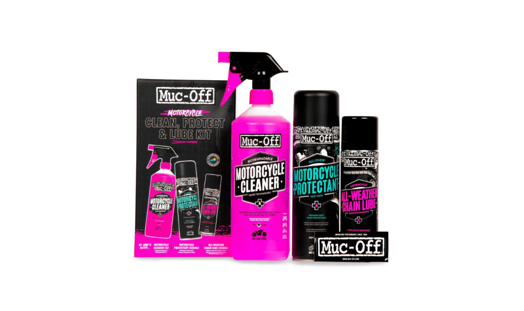 MUC-OFF ΚΙΤ CLEAN/ PROTECT/ LUBE ΚΑΘΑΡΙΣΜΟΥ /ΠΡΟΣΤΑΣΙΑΣ/ ΛΙΠΑΝΣΗΣ 3 ΤΕΜ