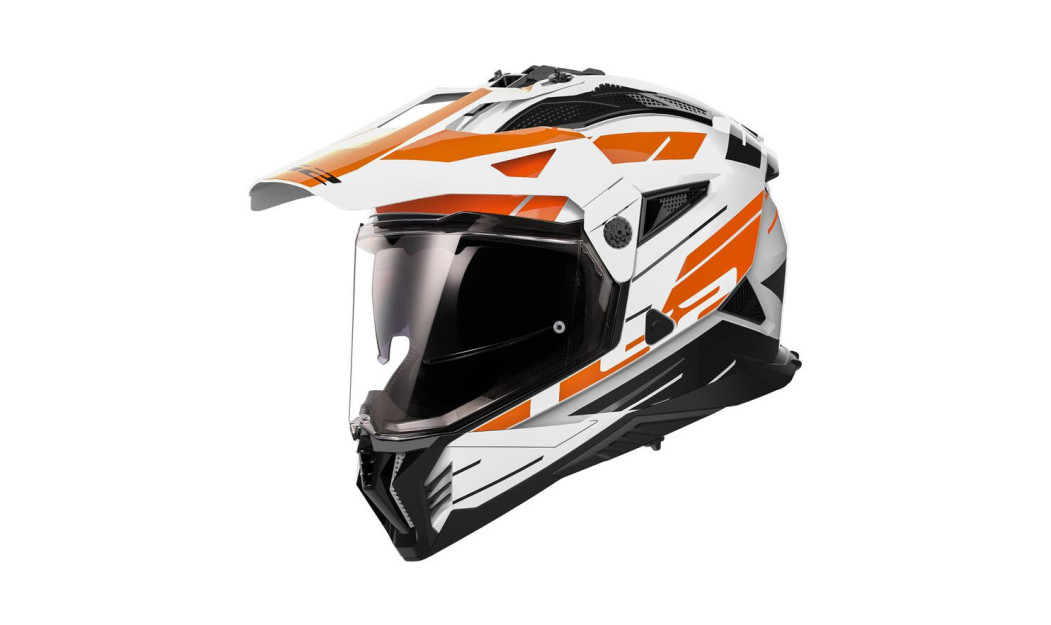 LS2 PIONEER II MX702 NAMIB ΚΡΑΝΟΣ ADVENTURE WHITE ORANGE