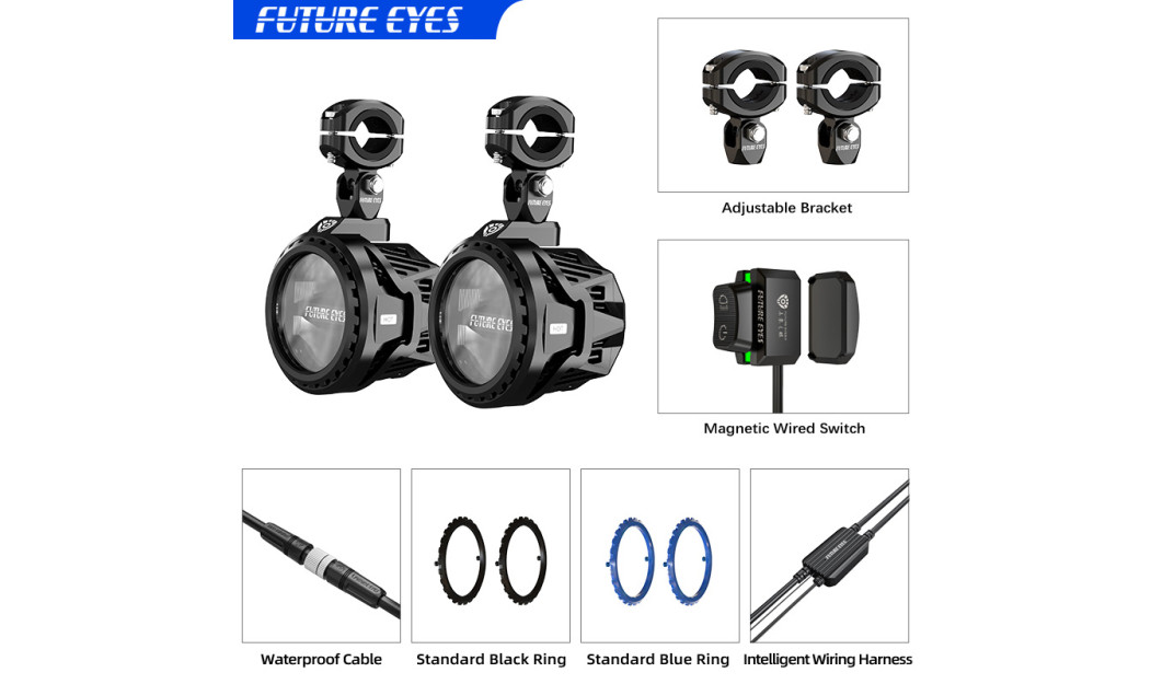 FUTURE EYES PL40 LED 180W IP67 15000LM ΠΡΟΒΟΛΑΚΙΑ ΜΗΧΑΝΗΣ ΣΕΤ ΛΕΥΚΟ/ ΚΙΤΡΙΝΟ