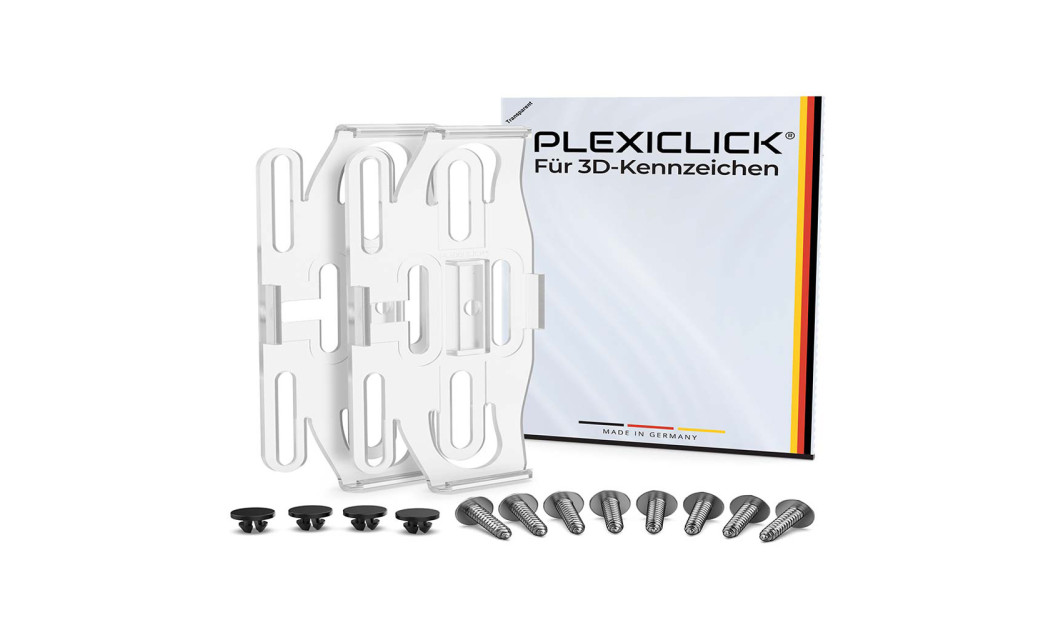 PLEXICLICK® V1 3D ΠΛΑΙΣΙΑ ΠΙΝΑΚΙΔΑΣ ΠΛΕΞΙΓΚΛΑΣ ΔΙΑΦΑΝΑ ΓΙΑ 2 ΠΙΝΑΚΙΔΕΣ 110MM