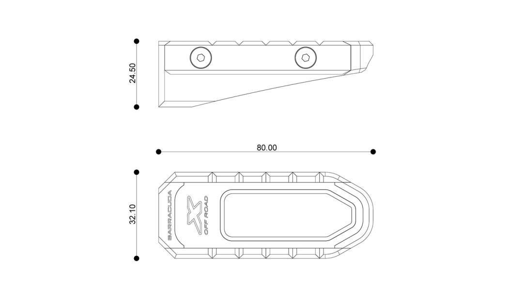 BARRACUDA \'\'X\'\' KIT MAΡΣΠΙΕ SILVER BLACK