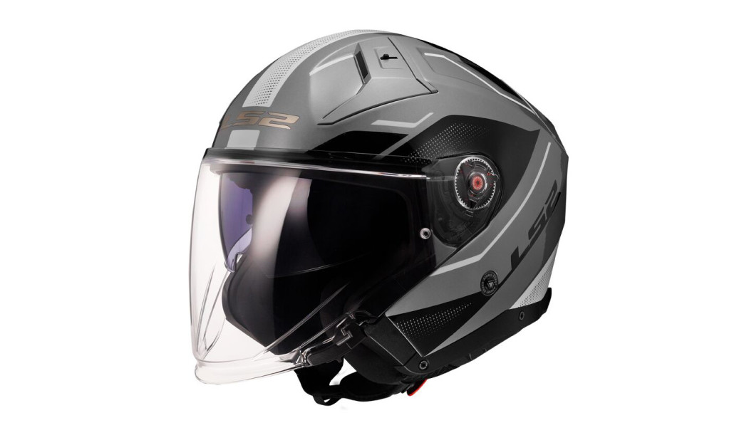 LS2 INFINITY II OF603 VEYRON ΚΡΑΝΟΣ JET BLACK GREY