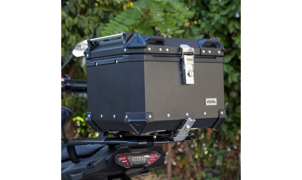 REBEL ΒΑΛΙΤΣΑ ΜΗΧΑΝΗΣ ΜΑΥΡΗ ΑΛΟΥΜΙΝΙΟΥ ΤΕΤΡΑΓΩΝΗ BLACK 45L