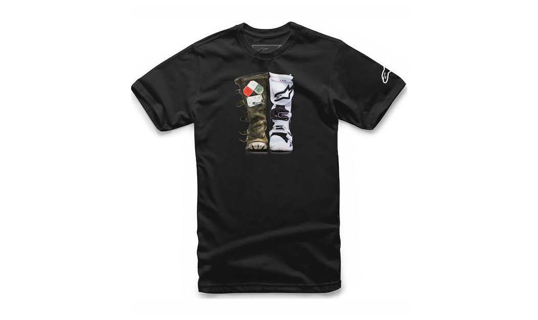 ALPINESTARS ROOTS T-SHIRT  BLACK WHITE  1119-72028