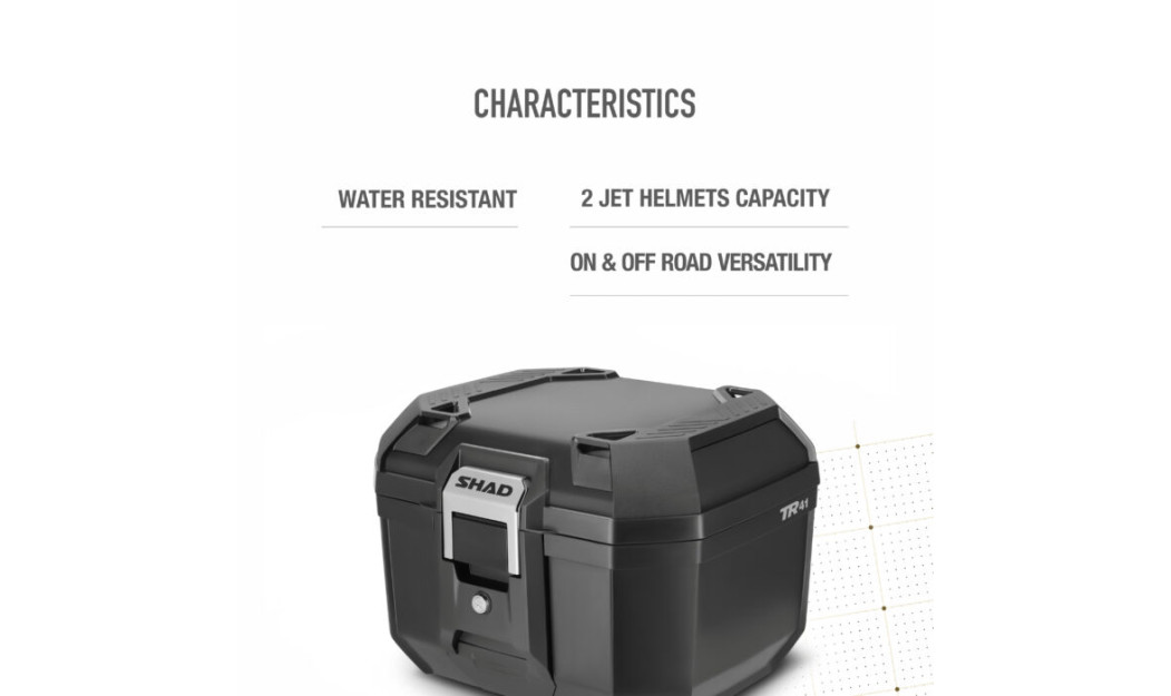 SHAD TERRA ΒΑΛΙΤΣΑ ΚΕΝΤΡΙΚΗ ΜΕ ΚΑΠΑΚΙ ΑΛΟΥΜΙΝΙΟΥ TOP CASE TR41/D0TR41200 41L