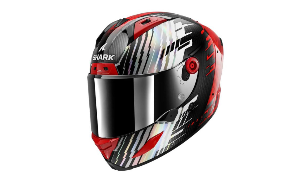 SHARK AERON EDGY ΚΡΑΝΟΣ FULL FACE CARBON/RED/CHROME
