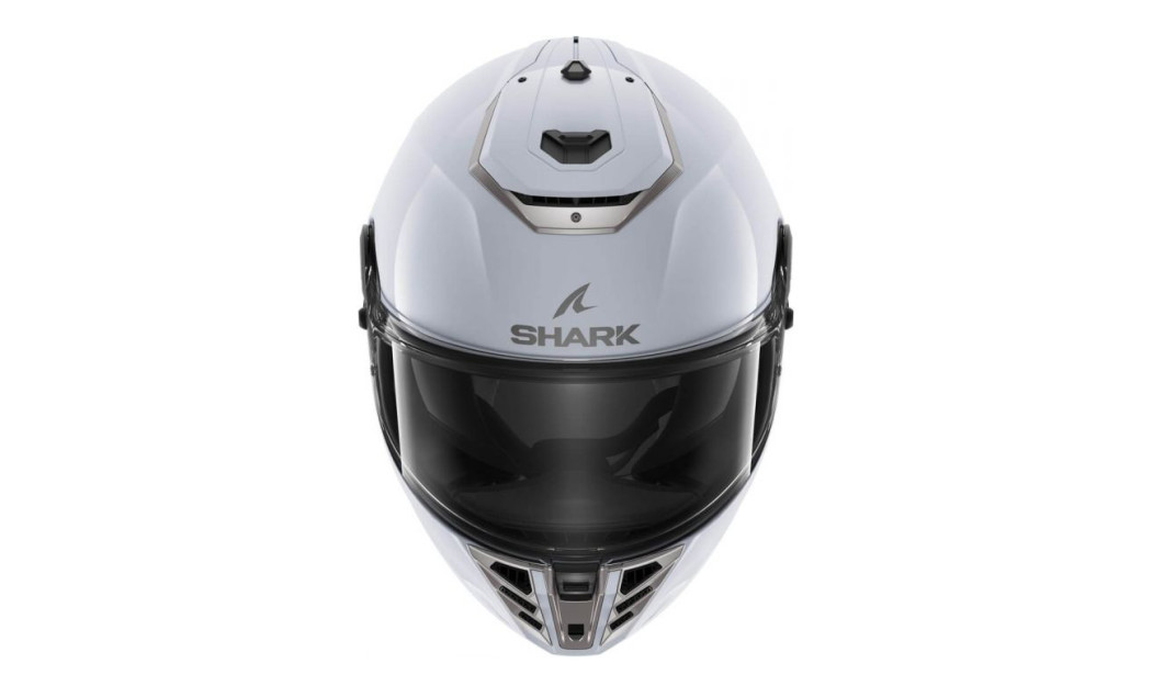 SHARK SPARTAN RS ΚΡΑΝΟΣ FULL FACE BLANK WHITE SILVER