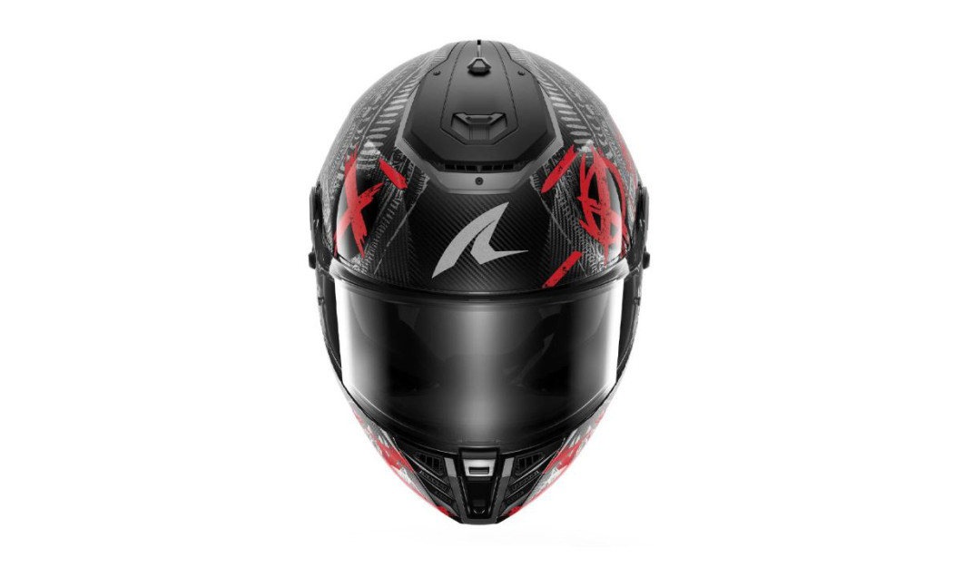 SHARK SPARTAN RS ΚΡΑΝΟΣ FULL FACE CARBON SHIEVER ANTHRACITE/ RED
