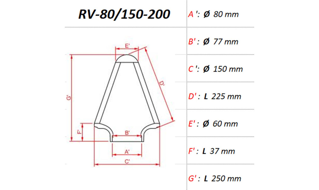 ΦΙΛΤΡΟ ΑΕΡΟΣ DNA RV-SERIES UNIVERSAL CLAMP ON ID 80 MM / 200 MM