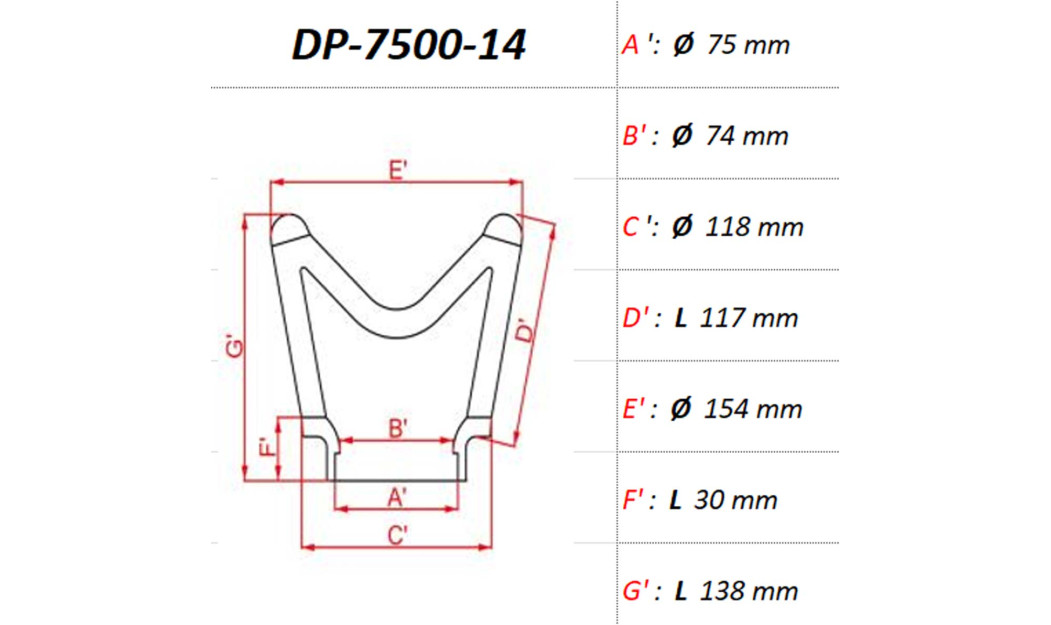 ΦΙΛΤΡΟ ΑΕΡΟΣ DNA DP-SERIES UNIVERSAL CLAMP ON ID 75MM