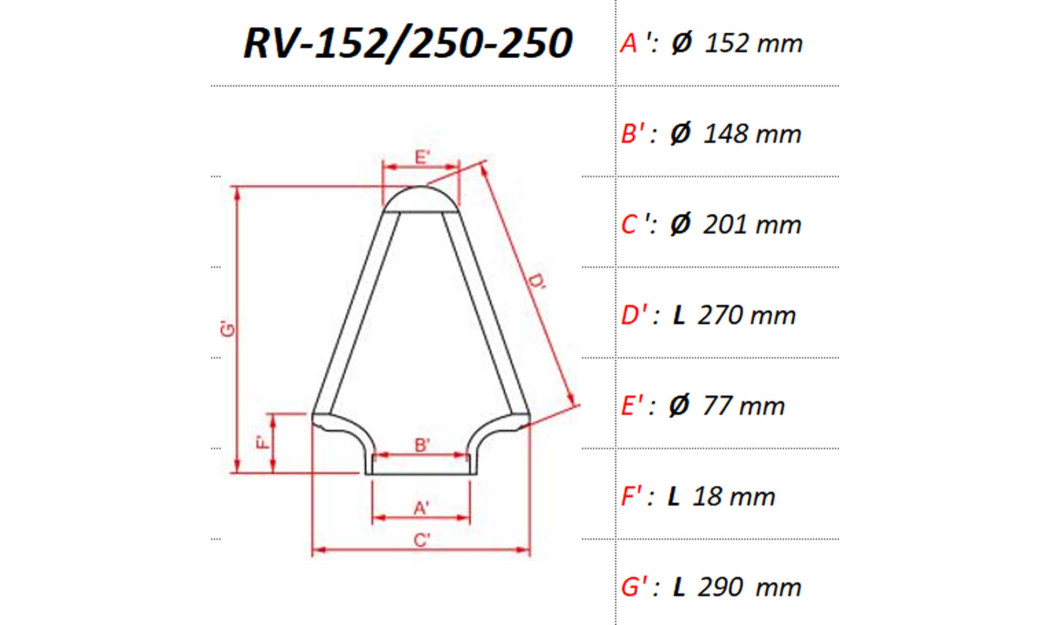 ΦΙΛΤΡΟ ΑΕΡΟΣ DNA RV-SERIES UNIVERSAL CLAMP ON ID 152 MM / 250 MM